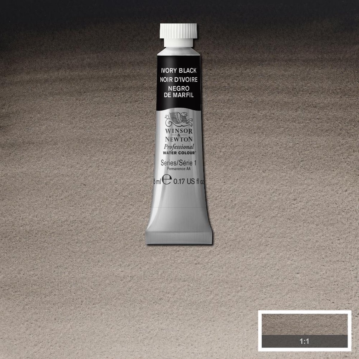 W&N Professional Aquarelverf 5ml | Ivory Black